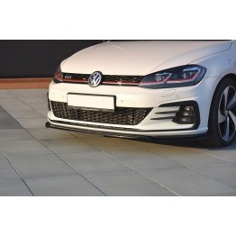 Накладка сплиттер на передний бампер Вар4 на Volkswagen Golf VII GTI рестайл